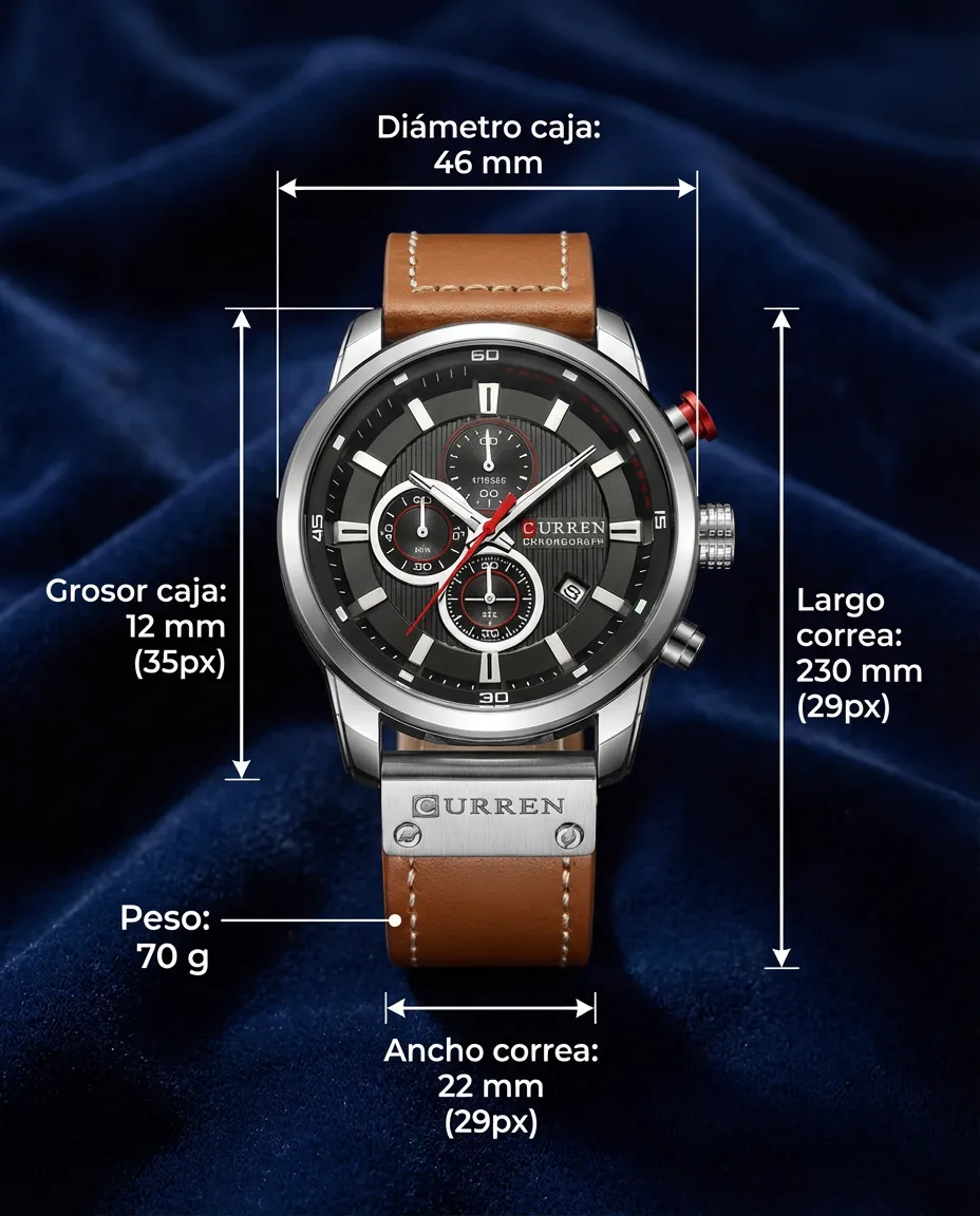 Medidas del CR NEMESIS: 46 mm de diámetro, 12 mm de grosor