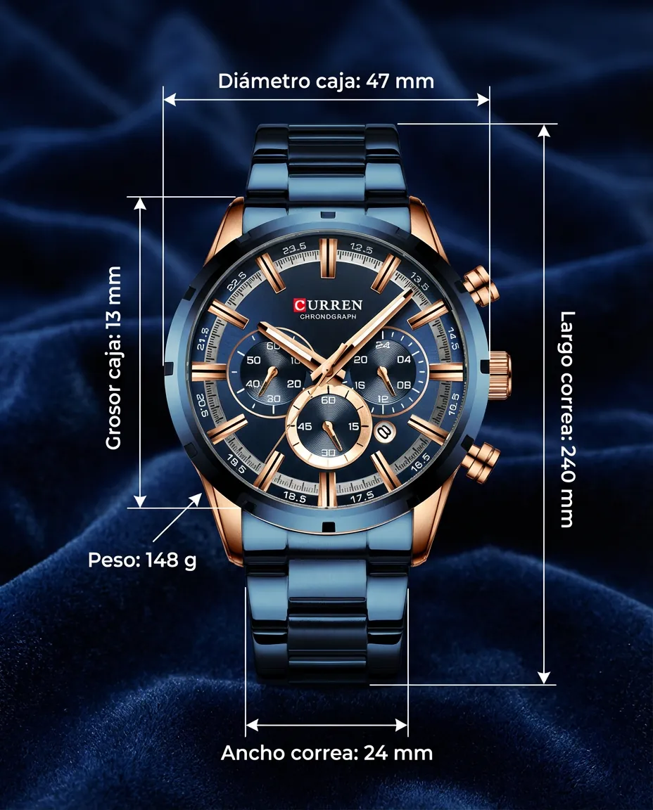 Medidas del CR EXPLORER: 47 mm de diámetro, 13 mm de grosor