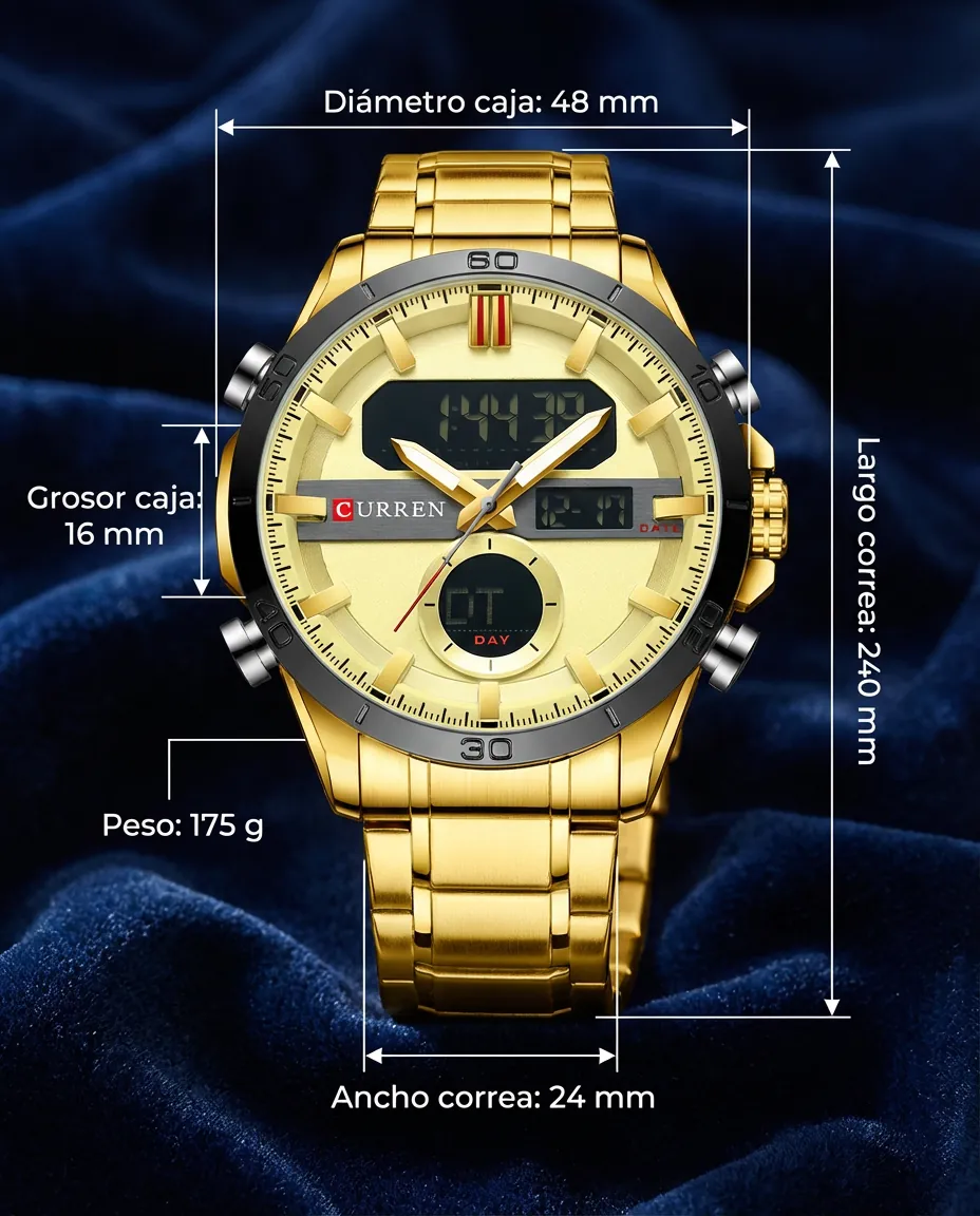 Medidas del CR GOLD: 48 mm de diámetro, 16 mm de grosor