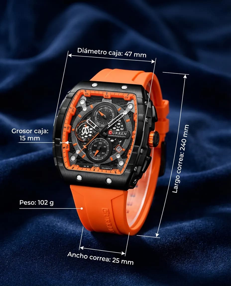 Medidas del CR TITAN NARANJA: 47 mm de diámetro, 15 mm de grosor
