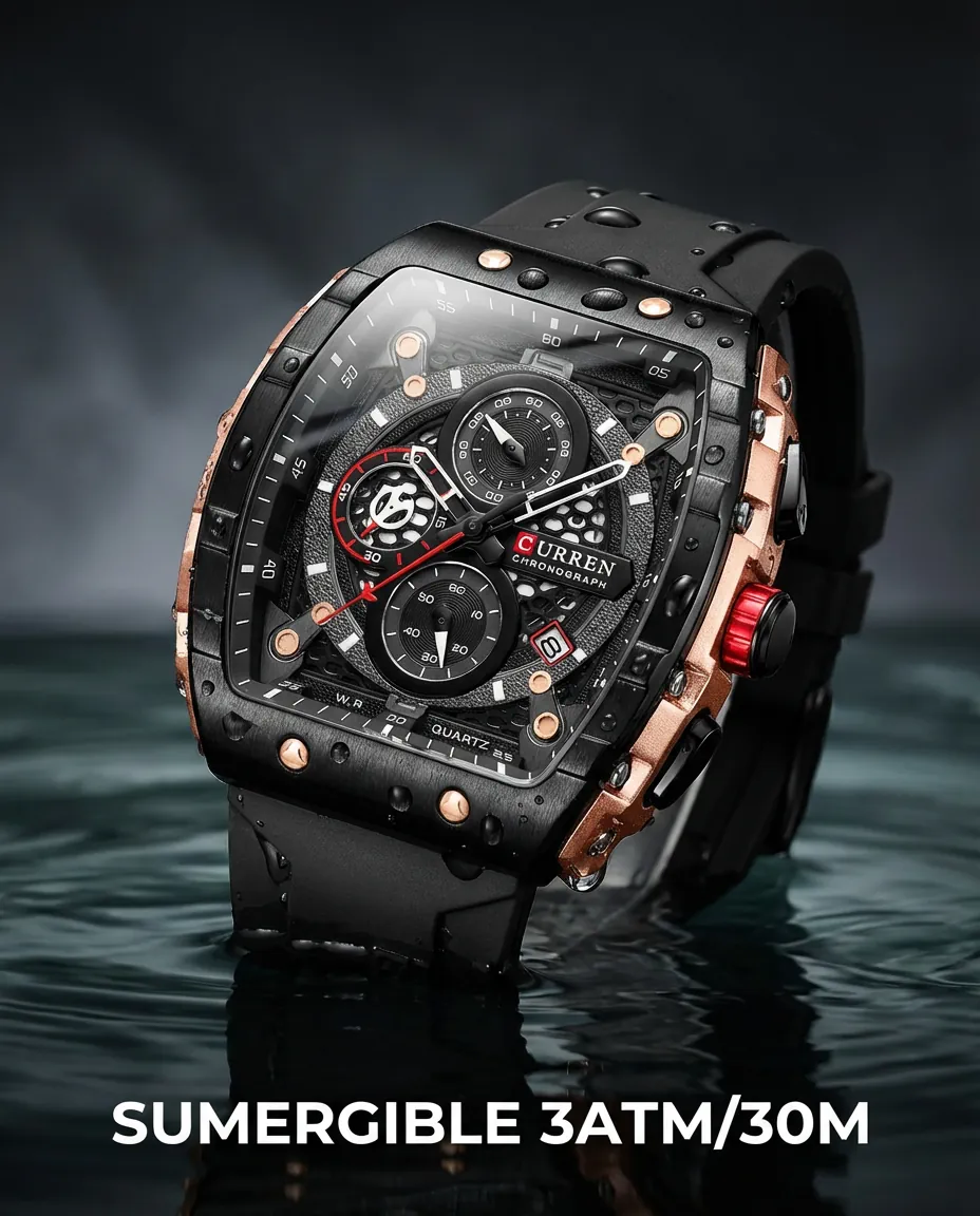 CR TITAN NEGRO sumergible hasta 30 metros