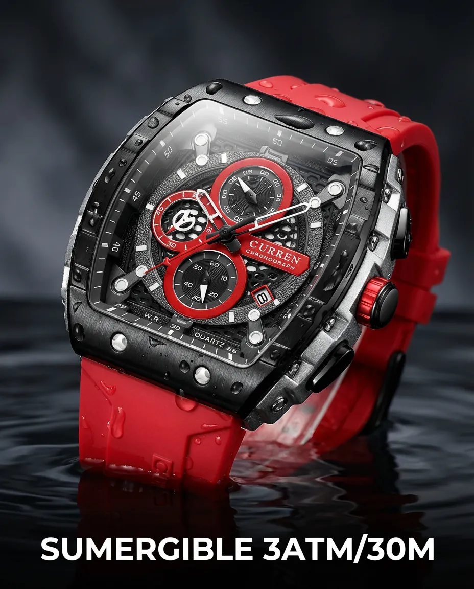 CR TITAN ROJO sumergible hasta 30 metros