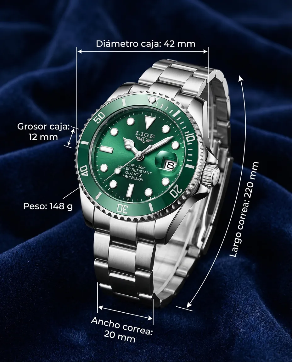 Medidas del MILANO LUXOR: 42 mm de diámetro, 12 mm de grosor