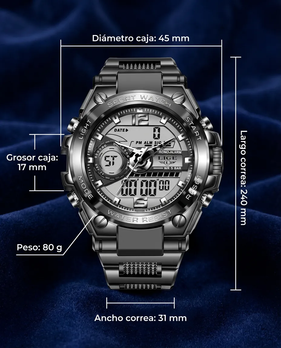 Medidas del CARBONO BLACK: 45 mm de diámetro, 17 mm de grosor