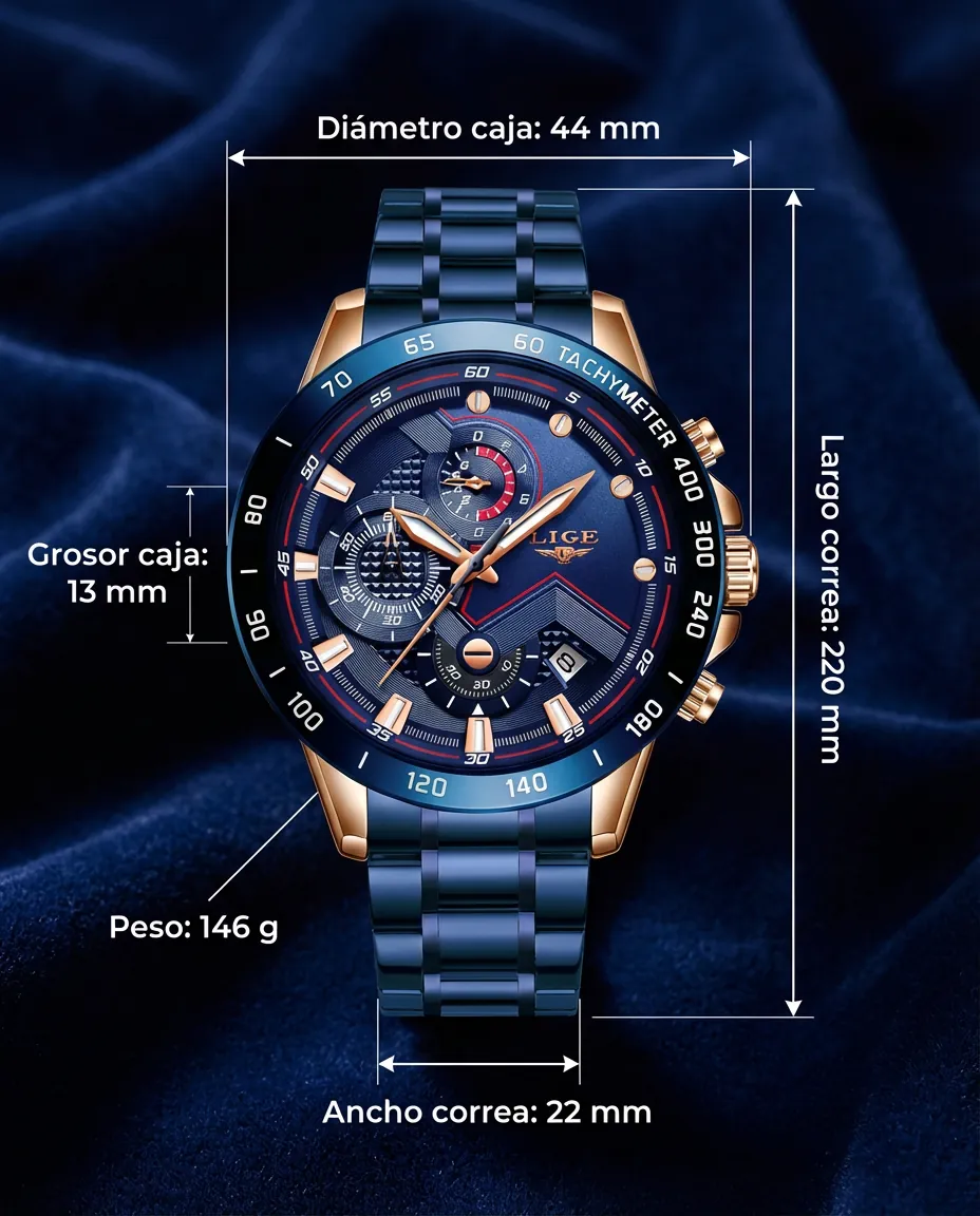 Medidas del LG COOPER: 44 mm de diámetro, 13 mm de grosor