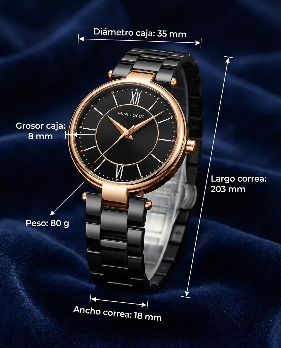 Medidas del MF GALA NEGRO: 35 mm de diámetro, 8 mm de grosor