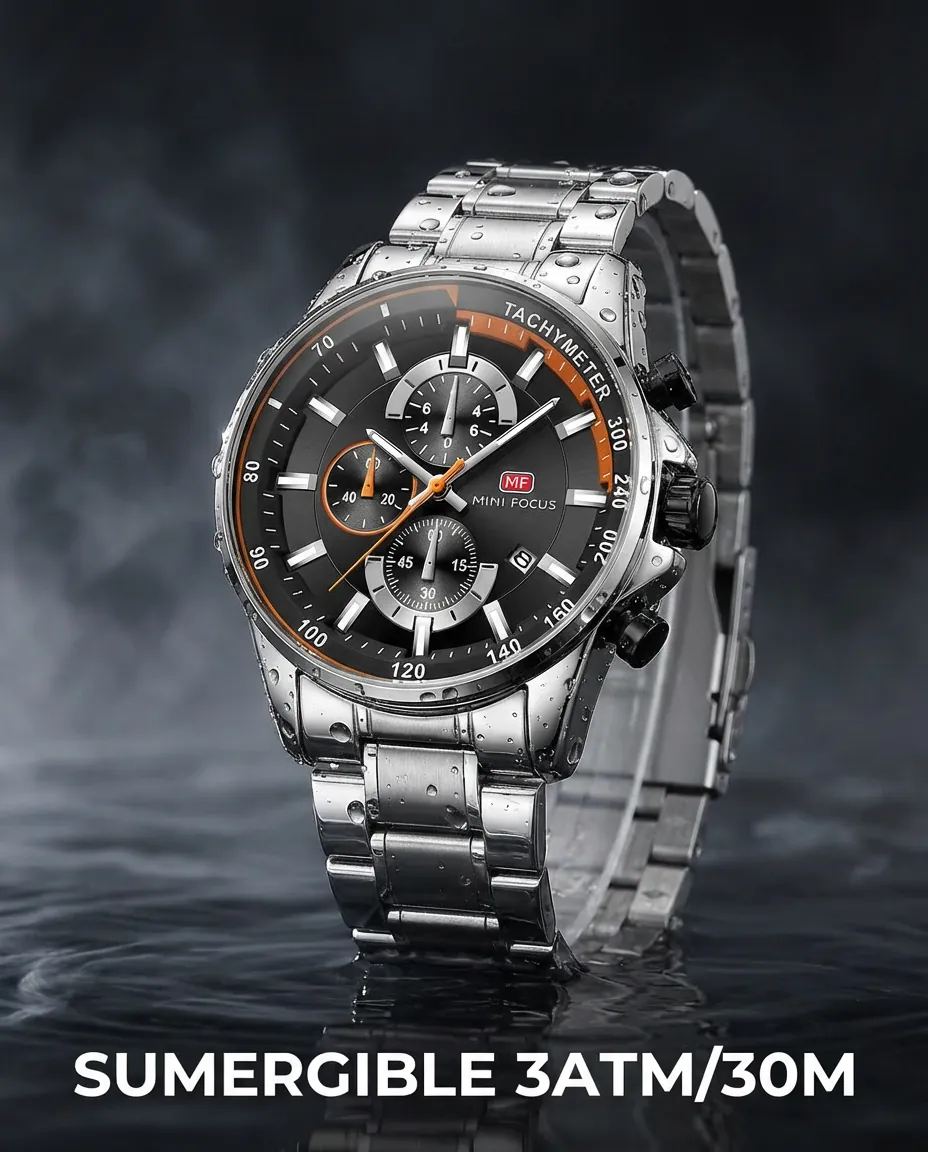 MF CARRERA PLATEADO sumergible hasta 30 metros