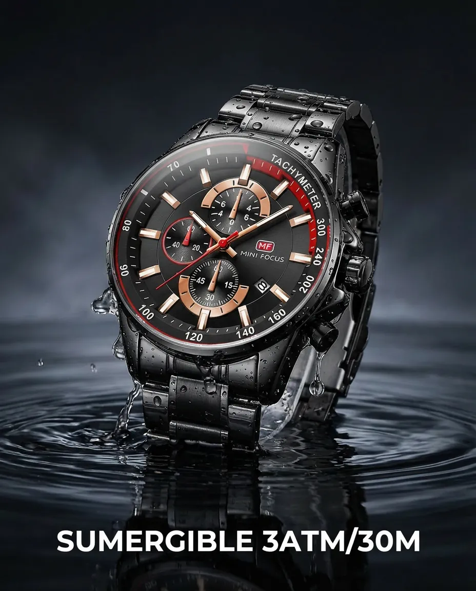 MF CARRERA NEGRO sumergible hasta 30 metros