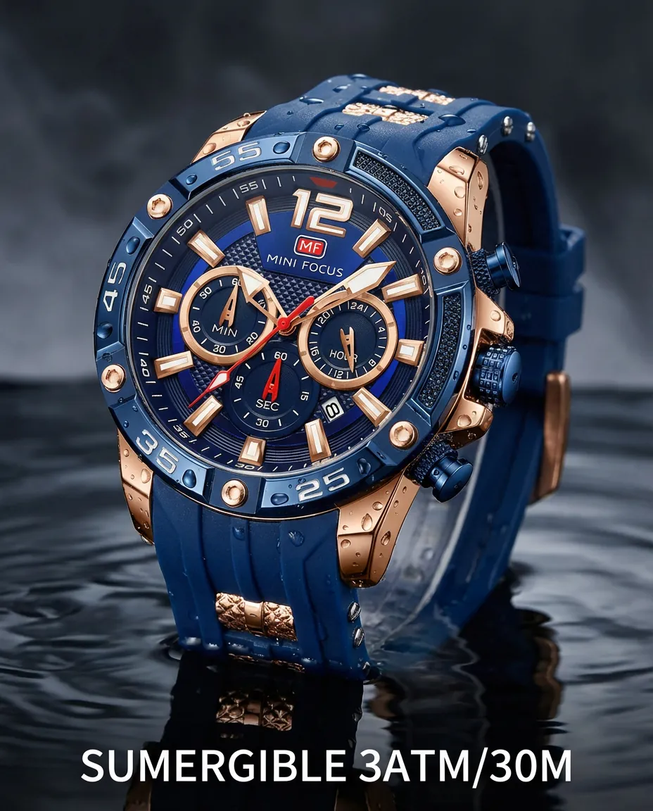 MF GOLEM AZUL/DORADO sumergible hasta 30 metros