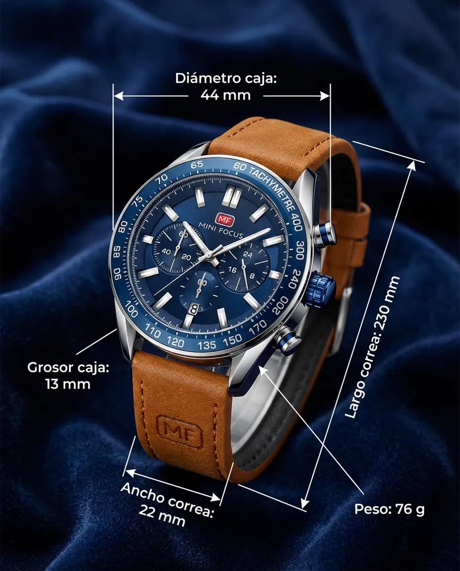 Medidas del MF GENOVA: 44 mm de diámetro, 13 mm de grosor