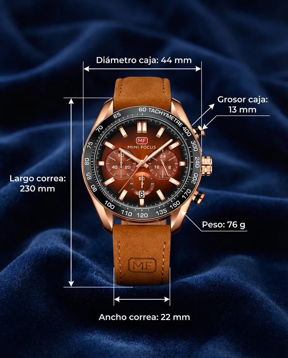 Medidas del MF VERONA: 44 mm de diámetro, 13 mm de grosor