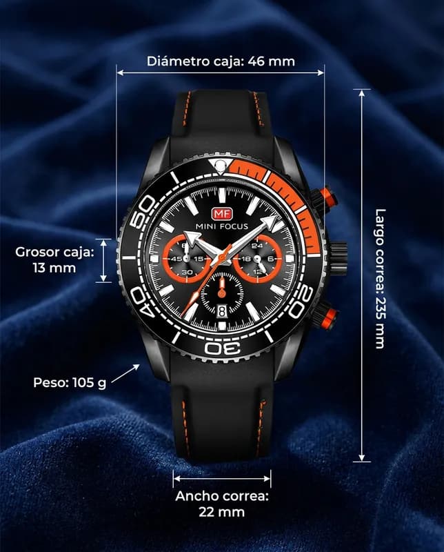 Medidas del MF VORTEX: 46 mm de diámetro, 13 mm de grosor