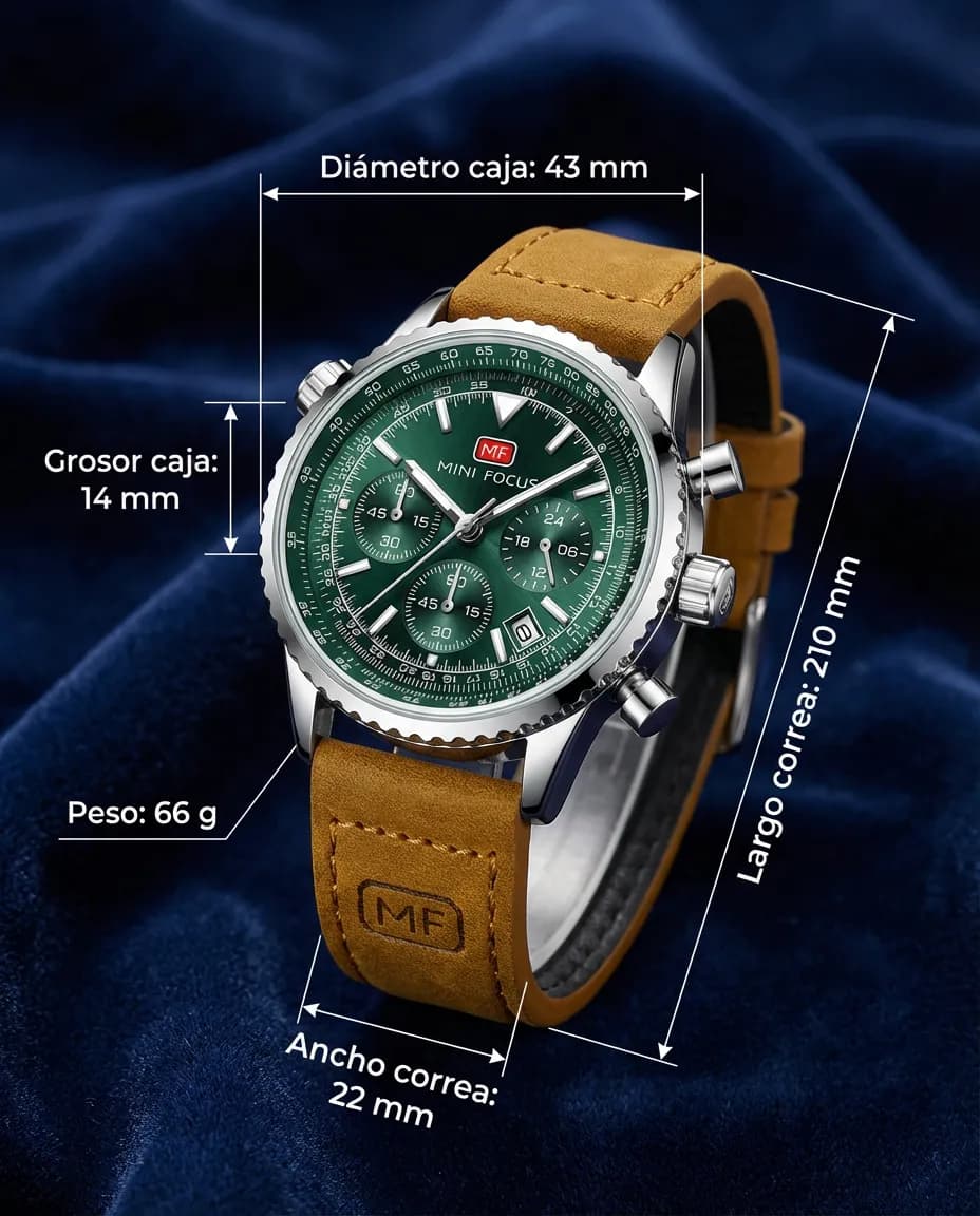 Medidas del MF BOLONIA: 43 mm de diámetro, 14 mm de grosor