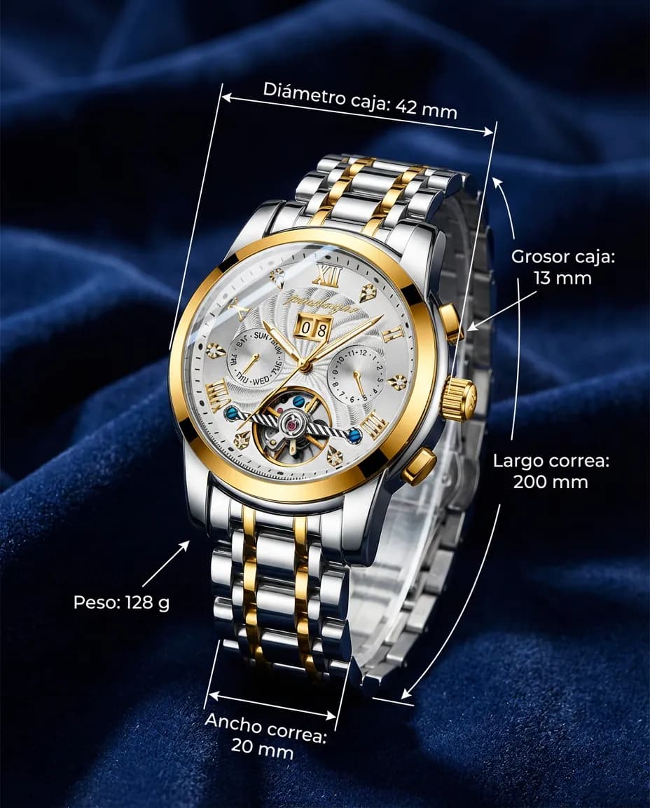 Medidas del AETERNUM: 42 mm de diámetro, 13 mm de grosor