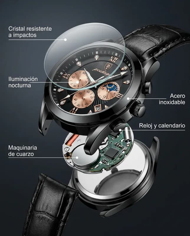 Características del SIENA: reloj analógico con calendario