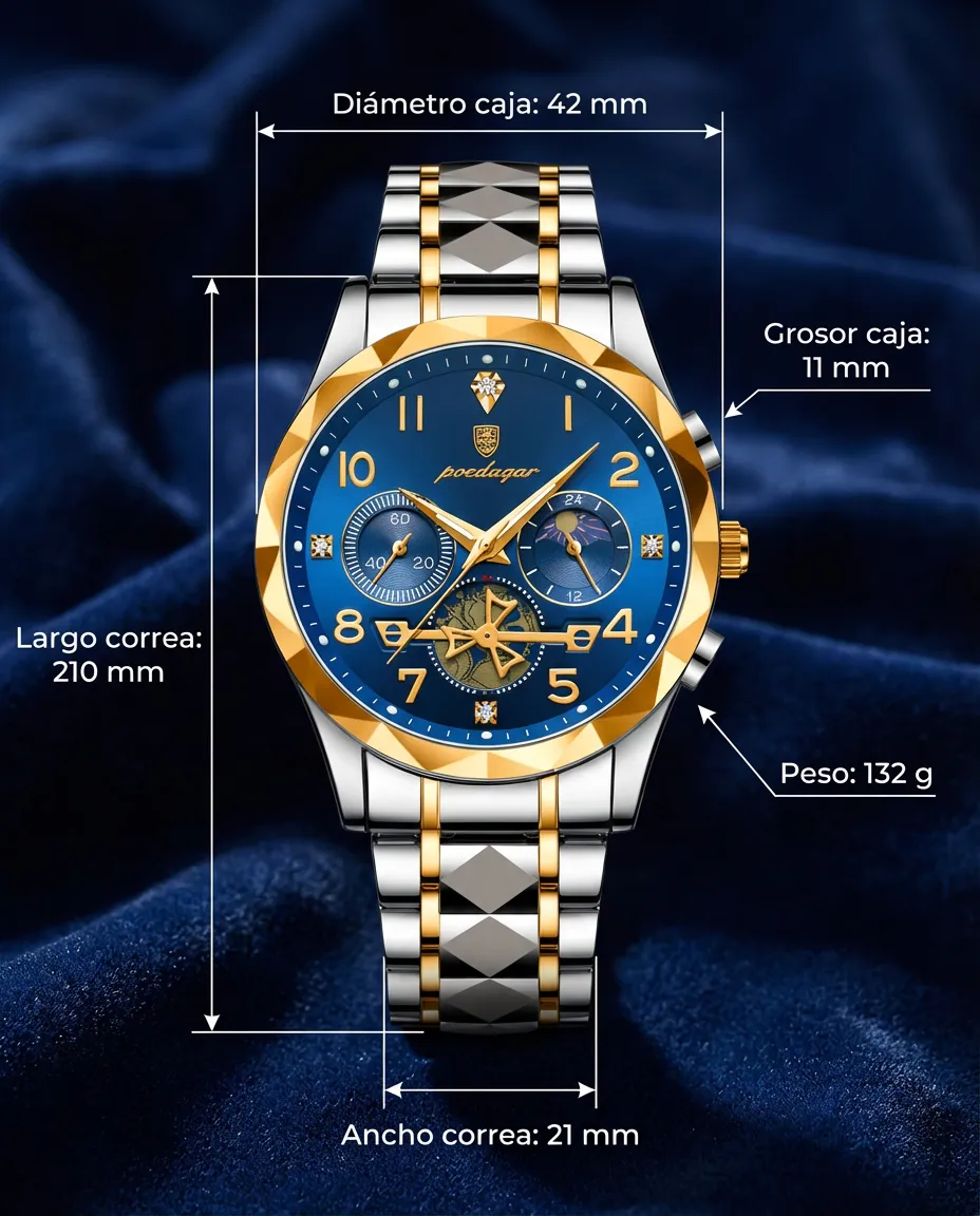 Medidas del MAGNUS: 42 mm de diámetro, 11 mm de grosor